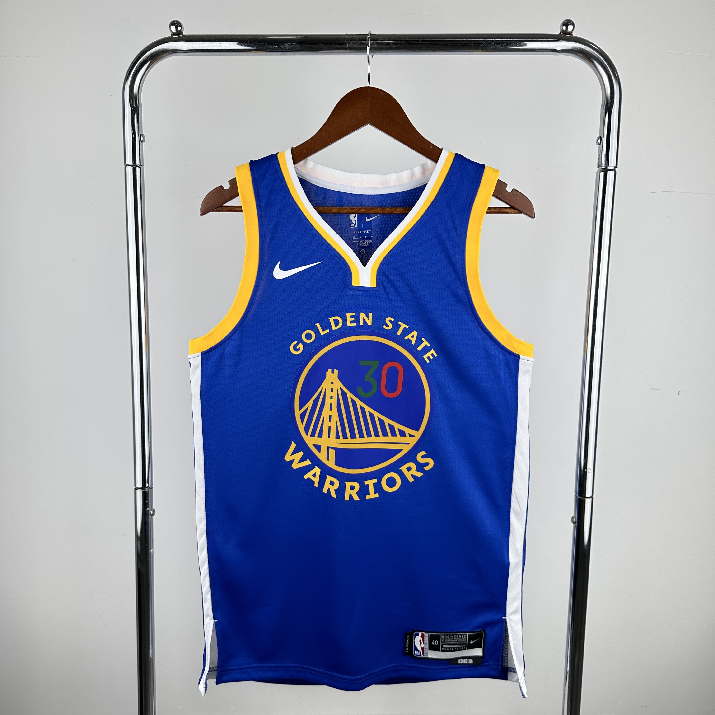 Men Golden State Warriors #30 Curry Blue Nike 2024 NBA Jersey